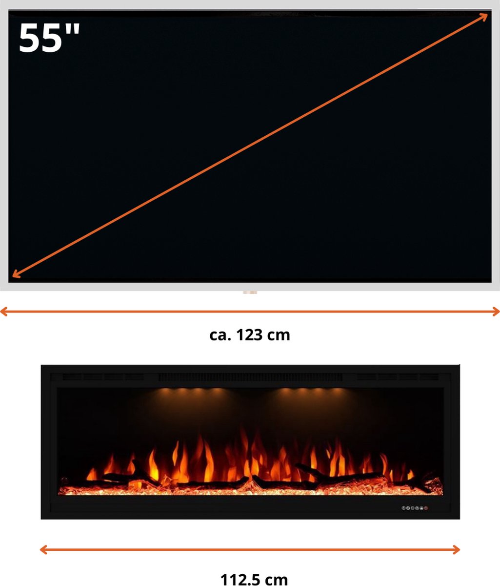 BonFeu BonFlame Linear Optiflame Elektrische Sfeerhaard 112.5x14.8x45 cm