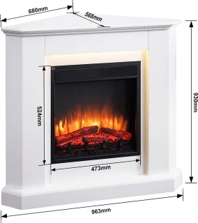 Candela Elektrische Sfeerhaard Wit 56.8x96.3x93 cm