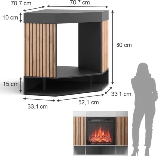 De Casa Velluto Lumina 100 cm elektrische wandhaard in één oogopslag