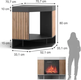 Casa Velluto Lumina 100 cm — stijlvolle sfeer en praktische warmte voor moderne interieurs
