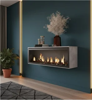 Wat vinden we goed aan de Casa Velluto Lumina – Vrijstaande LED elektrische haard, Grijs Cement