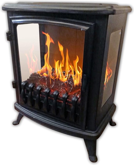 Chemin'Arté 139 3D Fire Glass elektrische haard zwart