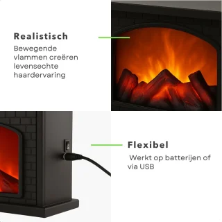 Cheqo® LED Sfeerhaard Elektrisch USB