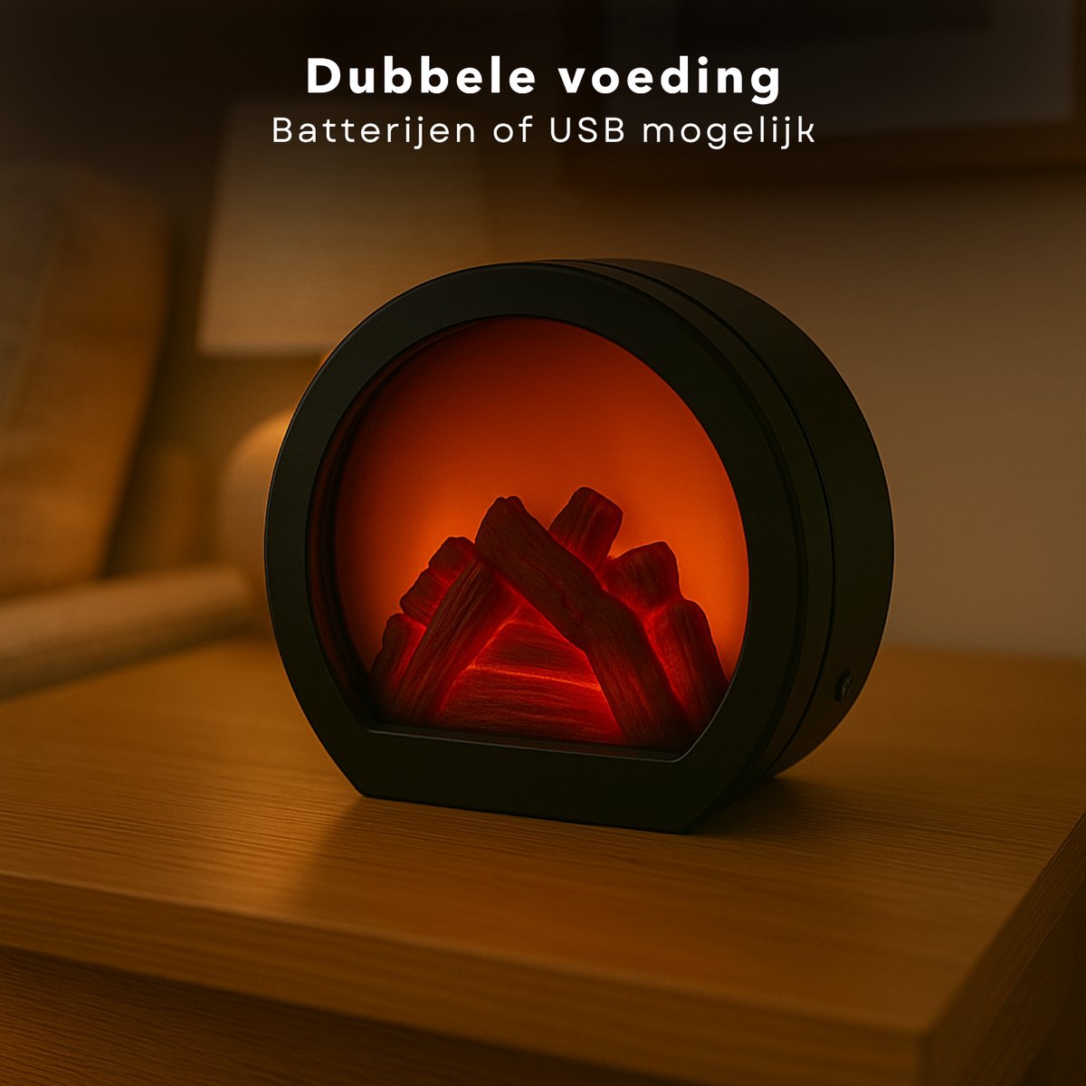 Wat vinden we goed aan de Cheqo® LED Sfeerhaard Rond USB