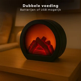 Cheqo® LED Sfeerhaard Rond USB