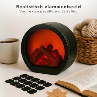 Cheqo® LED Sfeerhaard Rond USB