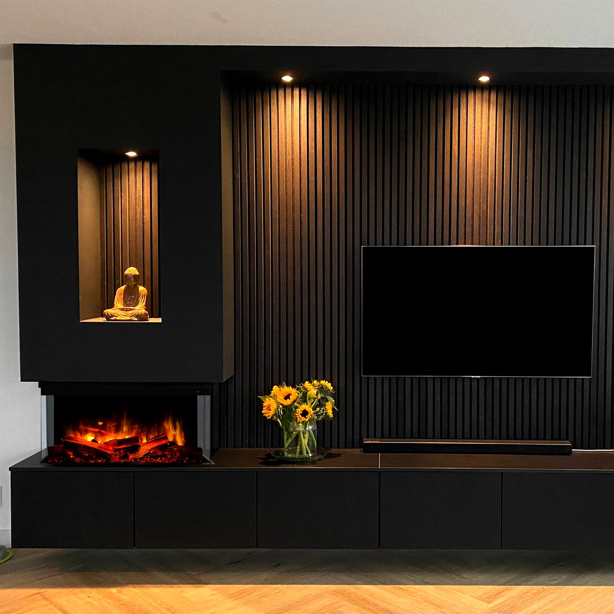 Cinewall Super Elegance 3D Elektrische Inbouw Haard 84x47 cm