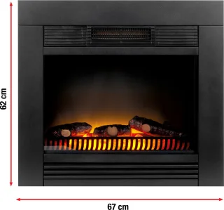 Classic Fire Chicago Elektrische Inbouwhaard Zwart 1800W
