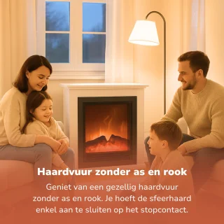Classic Fire Lugano Elektrische Sfeerhaard 1800W Wit
