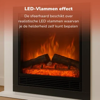 Classic Fire Lugano Elektrische Sfeerhaard Wit 70x22x71 cm