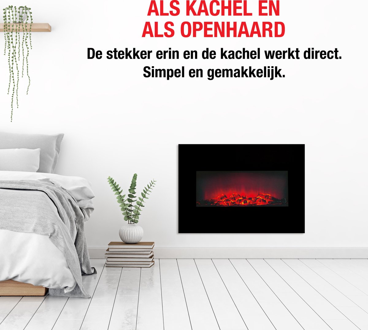 Classic Fire Memphis elektrische sfeerhaard 1800W zwart
