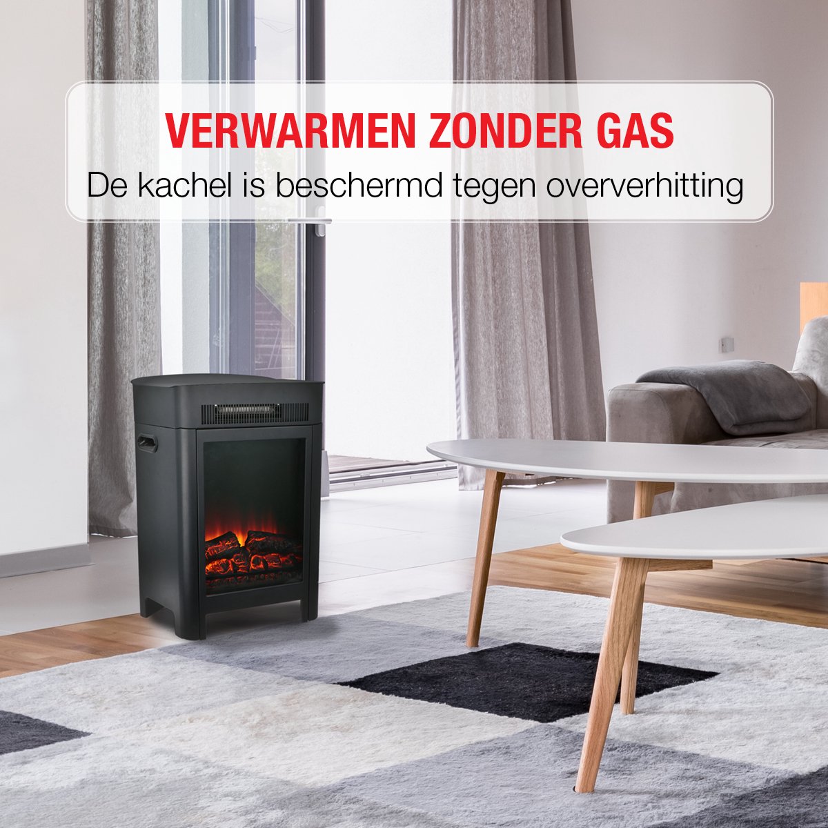 Classic Fire Modena Elektrische Sfeerhaard Zwart