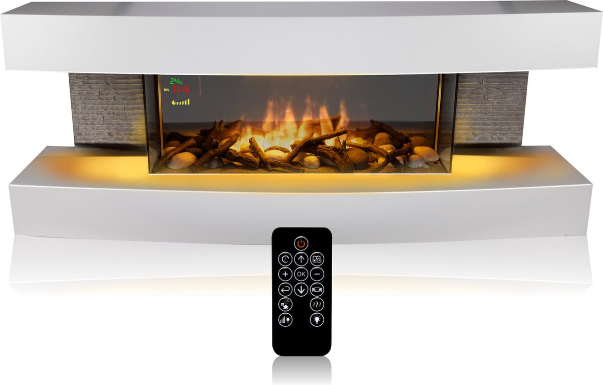 Classic Fire Montreal Elektrische Sfeerhaard Wit