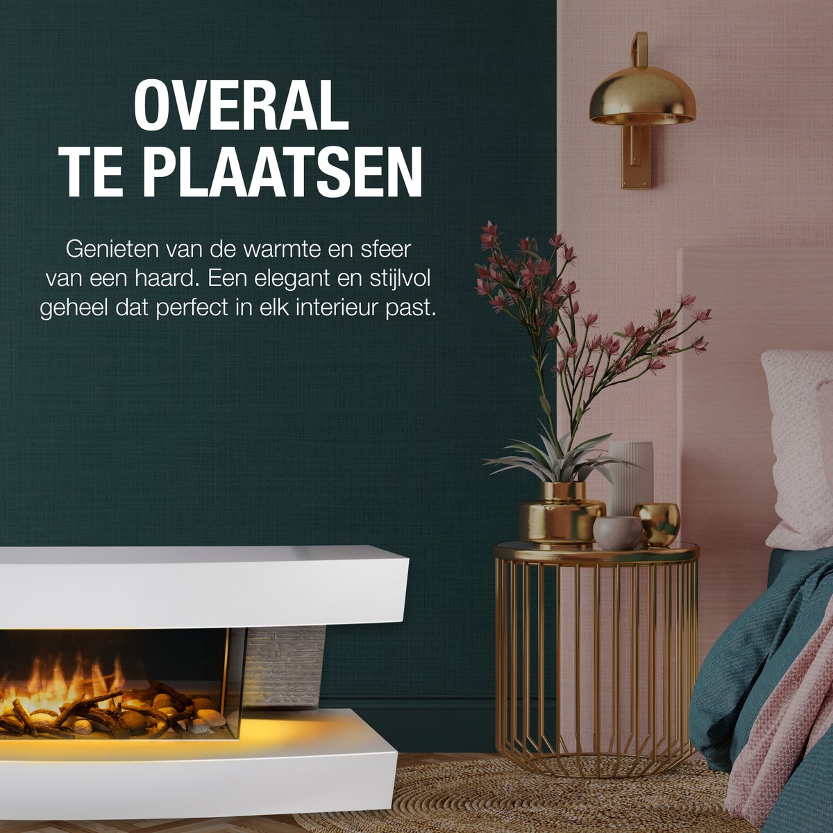 Classic Fire Montreal Elektrische Sfeerhaard Wit