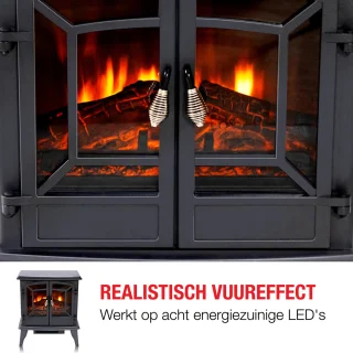 Classic Fire Narvik Elektrische Sfeerhaard 1800W Zwart