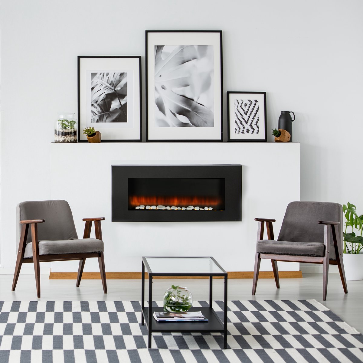 Classic Fire Vancouver Elektrische Sfeerhaard 105,5x48x12 cm Zwart