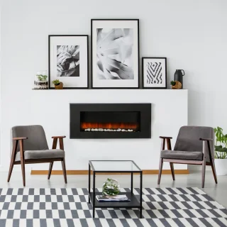 Classic Fire Vancouver Elektrische Sfeerhaard 105,5x48x12 cm Zwart