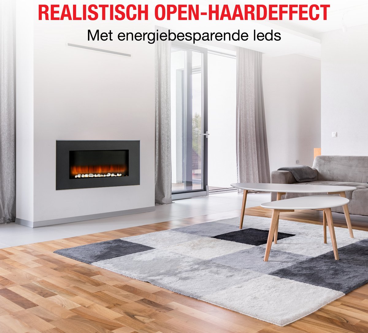 Classic Fire Vancouver Elektrische Sfeerhaard 105,5x48x12 cm Zwart