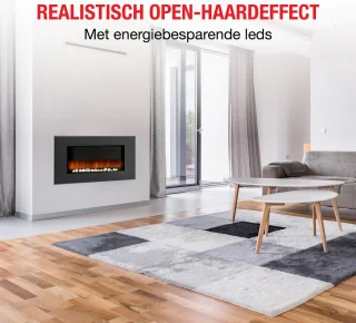 Classic Fire Vancouver Elektrische Sfeerhaard 105,5x48x12 cm Zwart
