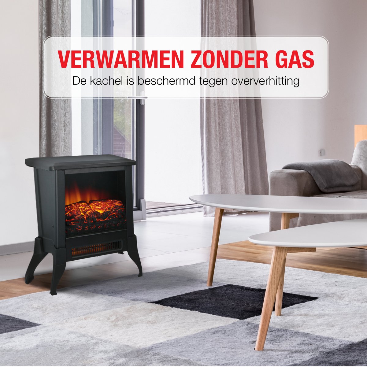 Classic Fire Verona Elektrische Sfeerhaard Zwart