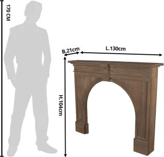 Clayre & Eef Schouw 130x21x104 cm Bruin Hout