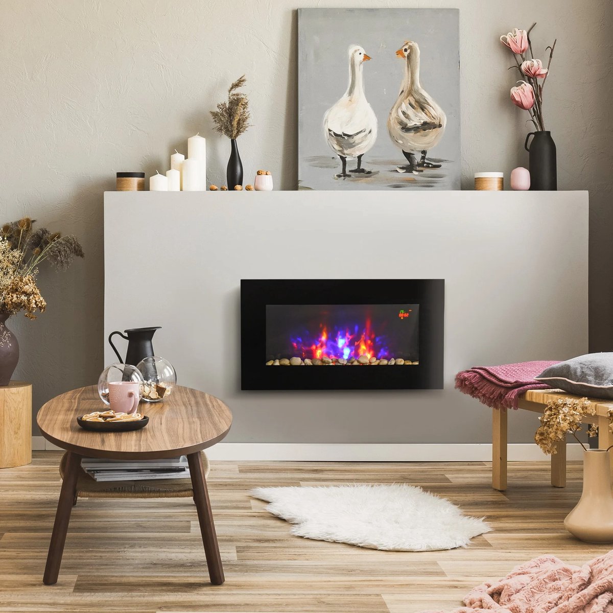 CozyLiving Elektrische Haard 2000W Zwart