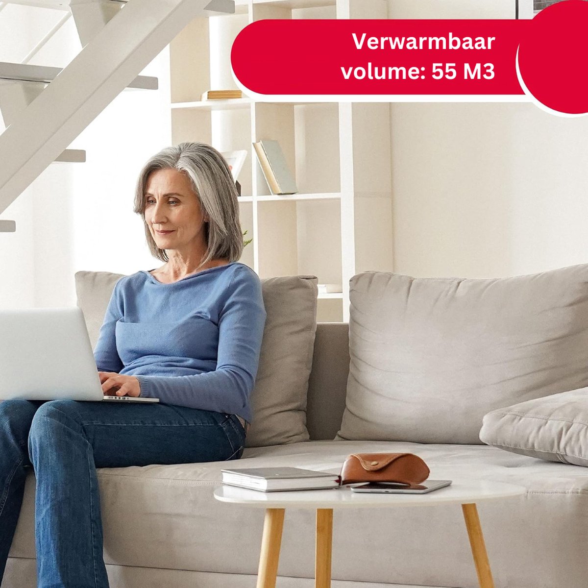 DailySupplies® Elektrische Sfeerhaard 40x20x45 Zwart
