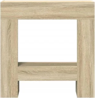 Decoratieve haardombouw voor sfeerhaard - Sonoma eiken hout