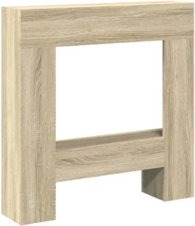 Decoratieve haardombouw voor sfeerhaard - Sonoma eiken hout