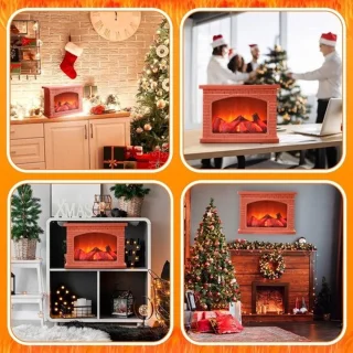 Decoratieve led haardlantaarn met realistisch vlam effect