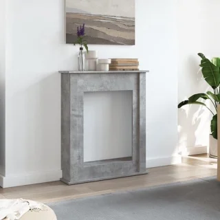 Decoratieve open haard schoorsteenmantel beton grijs