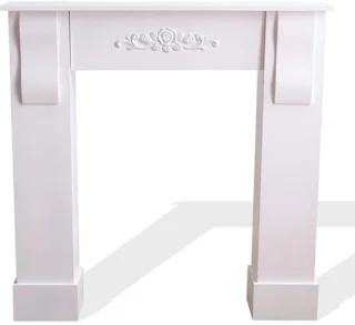 Decoratieve schoorsteenmantel klassiek wit shabby chic