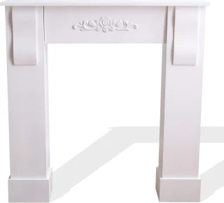 Decoratieve schoorsteenmantel wit
