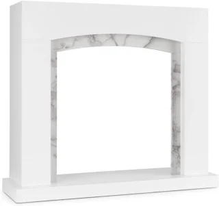Decoratieve schouw frame voor elektrische of ethanol haard - modern design met marmeraccent