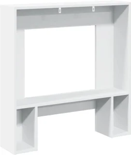 Decoratieve schouw ombouw voor elektrische haard wit