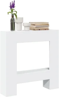 Decoratieve schouw ombouw voor elektrische haard wit