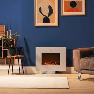Design Flames White elektrische sierhaard 26 inch 2000W