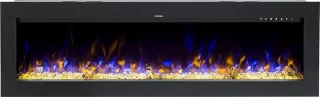 Design4AlleZ Elektrische inbouw sfeerhaard 128x45,5x17,5 cm zwart glas