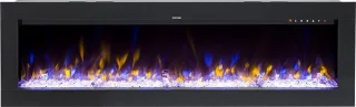 Design4AlleZ Elektrische inbouw sfeerhaard 128x45,5x17,5 cm zwart glas