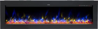 Design4AlleZ Elektrische inbouw sfeerhaard 128x45,5x17,5 cm zwart glas