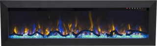 Design4AlleZ Elektrische Inbouw Sfeerhaard 152,5x45,5x18,5 cm Zwart Staal