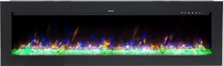 Design4AlleZ Elektrische inbouw sfeerhaard 182,5x45,5x17,5 cm zwart glas