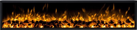Design4AlleZ Elektrische inbouw sfeerhaard 182x40x18 cm zwart