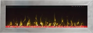 Design4AlleZ Elektrische inbouw sfeerhaard RVS 152,5x45,5x18,5 cm