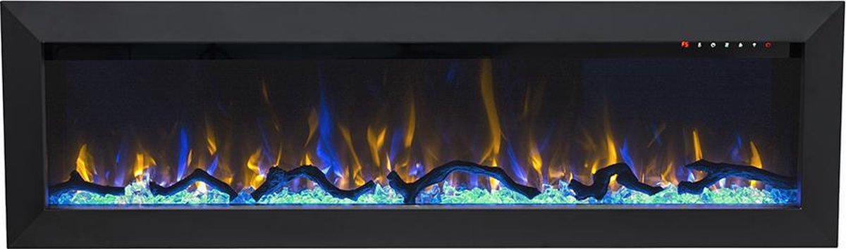 Design4AlleZ Elektrische Inbouwhaard 182,5x45,5x18,5 cm Zwart Staal