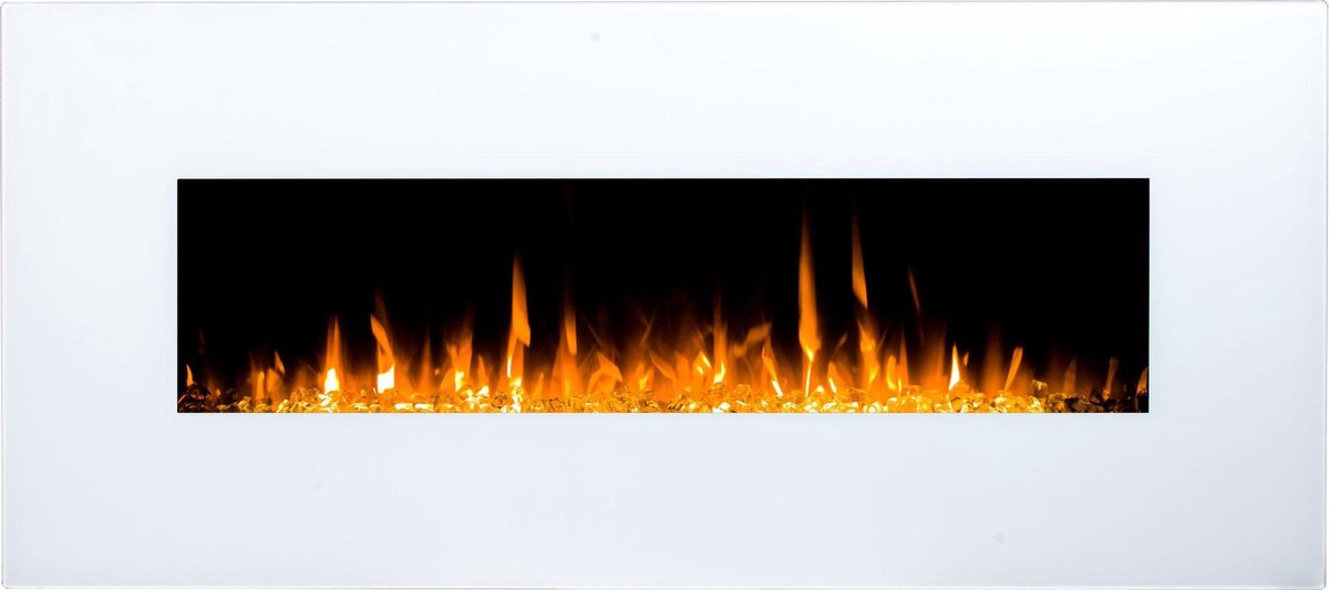 Design4AlleZ Elektrische sfeerhaard 128x55x14,5 cm Wit
