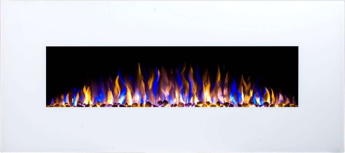 Design4AlleZ Elektrische sfeerhaard 128x55x14,5 cm Wit