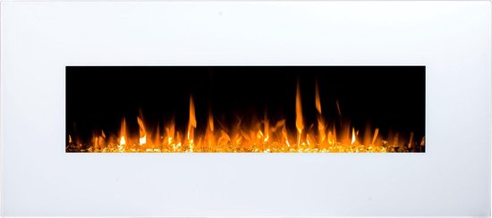 Design4AlleZ Elektrische sfeerhaard 128x55x14,5 cm Wit