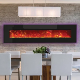 Design4AlleZ Elektrische Sfeerhaard 240x55x16 cm Zwart
