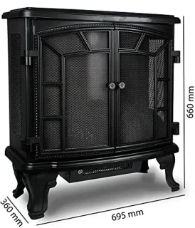 Deuba Electric Stove Elektrische haard Zwart